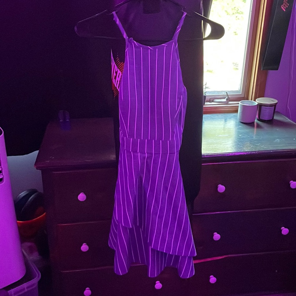 Grey striped dress